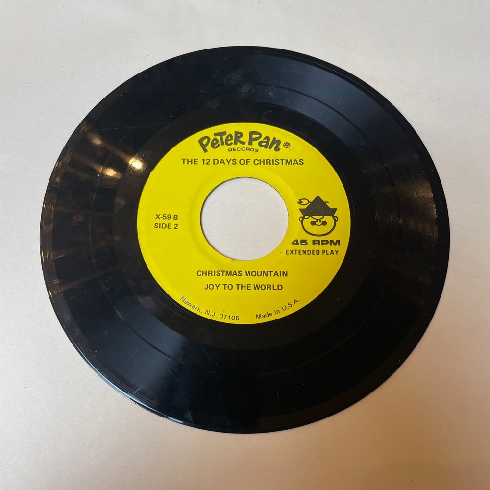 Peter Pan The Twelve Days of Christmas Vinyl Record 45 RPM Christmas Holiday - Picture 4 of 4
